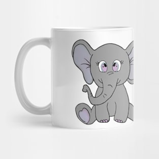 Two cute little elephants drawing Mug